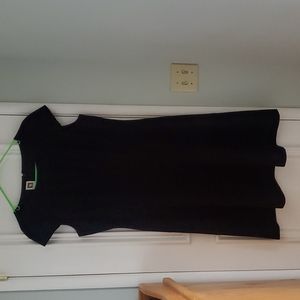 Anne Klein Size 14 zip up flared skirt black dress.
